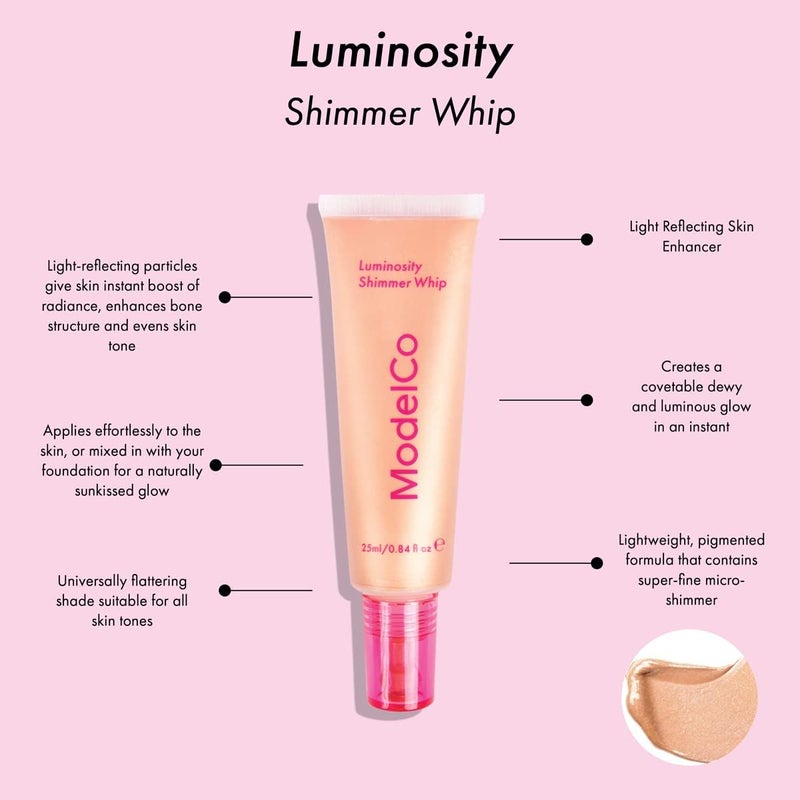 Modelco Luminosity Shimmer Whip - Champagne For Women 0.84 Oz Highlighter - Image 2