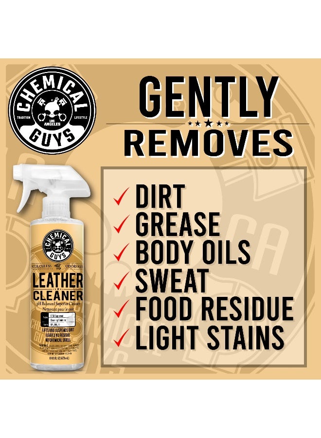 Chemical Guys منظف الجلد عديم اللون والرائحة من Chemical Guys SPI_208_16 للمقاعد الداخلية للسيارات والأثاث والأحذية والمزيد يعمل على الجلد الطبيعي والصناعي والجلد الصناعي والجلد المزيف والمزيد 16 أونصة سائلة - Image 2