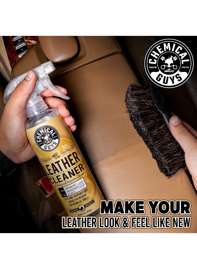 Chemical Guys منظف الجلد عديم اللون والرائحة من Chemical Guys SPI_208_16 للمقاعد الداخلية للسيارات والأثاث والأحذية والمزيد يعمل على الجلد الطبيعي والصناعي والجلد الصناعي والجلد المزيف والمزيد 16 أونصة سائلة - Image 3