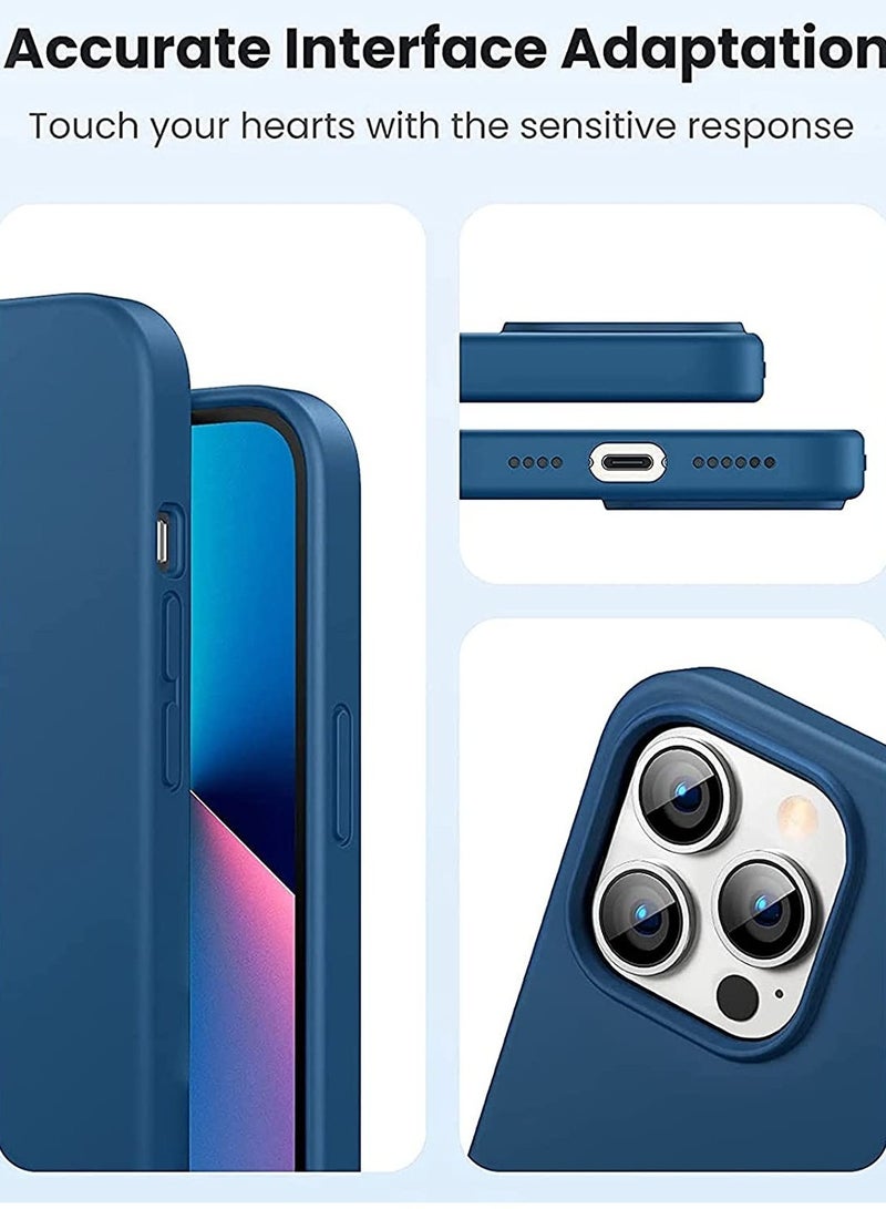 ELTRAZONE Silicone Protective Case Compatible with iPhone 14 Pro Max Soft Liquid Gel Rubber Cover Shockproof Bumper Anti-Scratch Anti-Fingerprint Anti-Drop Slim Cover for iPhone (for iPhone 14 Pro Max) - Image 3