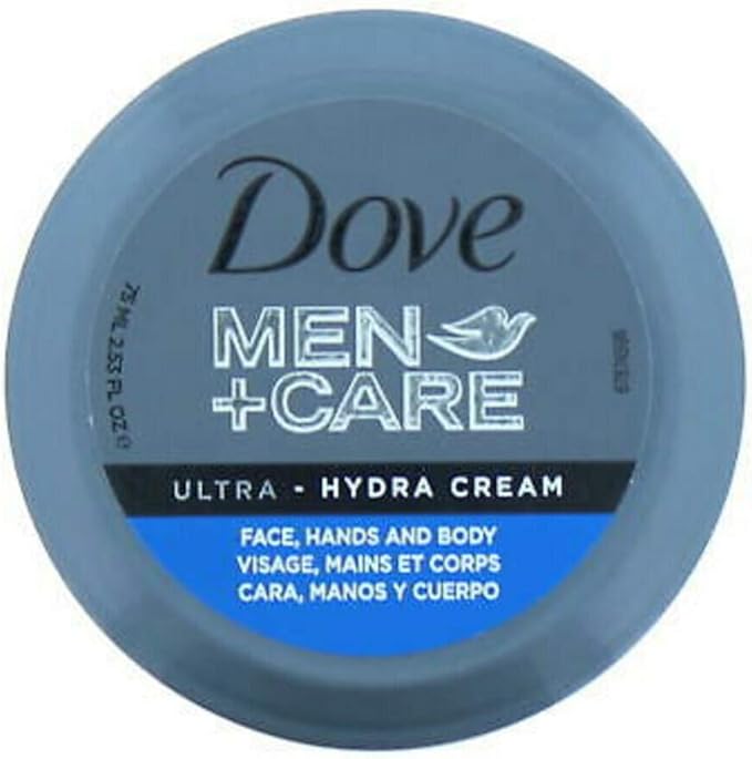 Dove MEN + CARE Ultra Hydra Cream - Moisturising Effect for Face, Hands, Body - Suitable for All Skin Types, 75 ml
