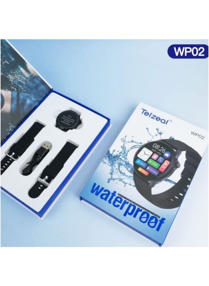 Telzeal - Telzeal WP02 Waterproof Smartwatch – Fitness & Health Tracker with Multiple Sports Modes - Image 1