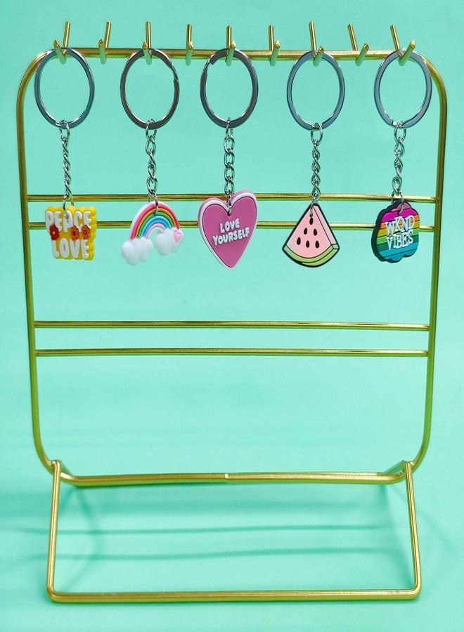 Gibleitz 50pcs Random Different Keychains,Mixed Non-Repeat Cute Key Chain for Classroom Prizes Students Incentives Holiday Gifts Party Favors - Image 3