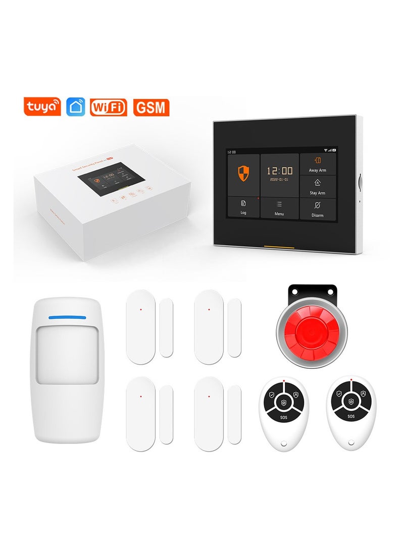 Tuya Smart Anti-Theft Alarm Host WiFi + GSM Dual Network Alarm System 4.3-Inch Color Touch Screen - Image 1