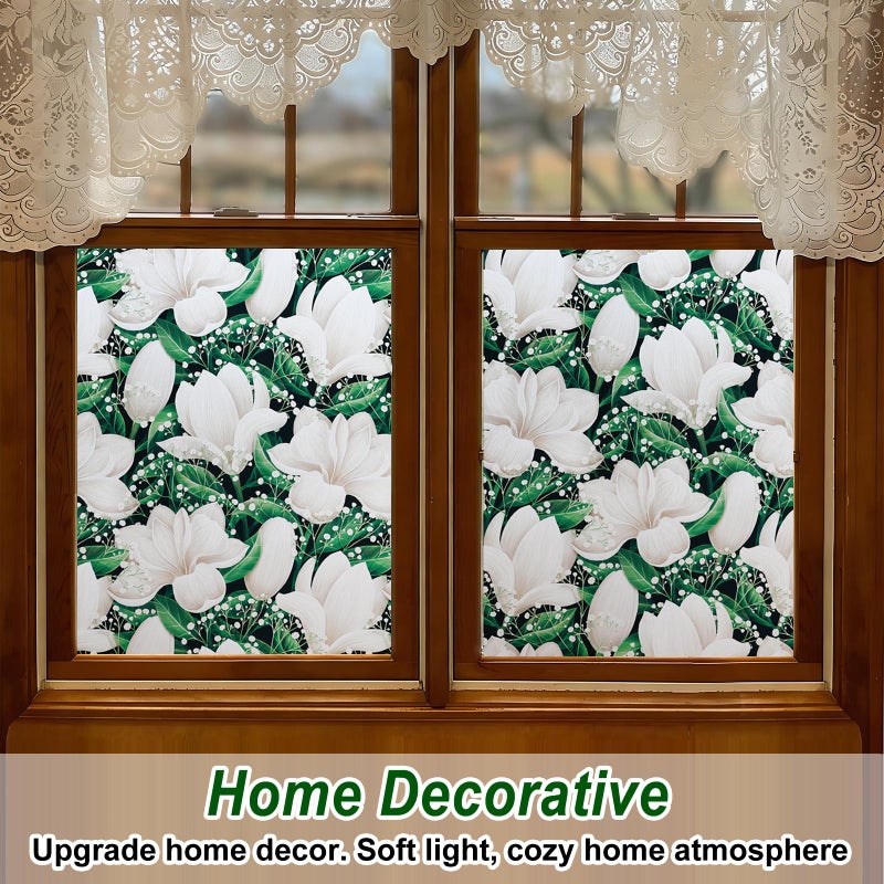 SOMWISE Frosted Glass Window Film, Heat Insulation, UV Block, Anti-Glare, One Way Privacy Tint, Static Cling for Home Bathroom Door, Renter Friendly, Day & Night Privacy - Image 4