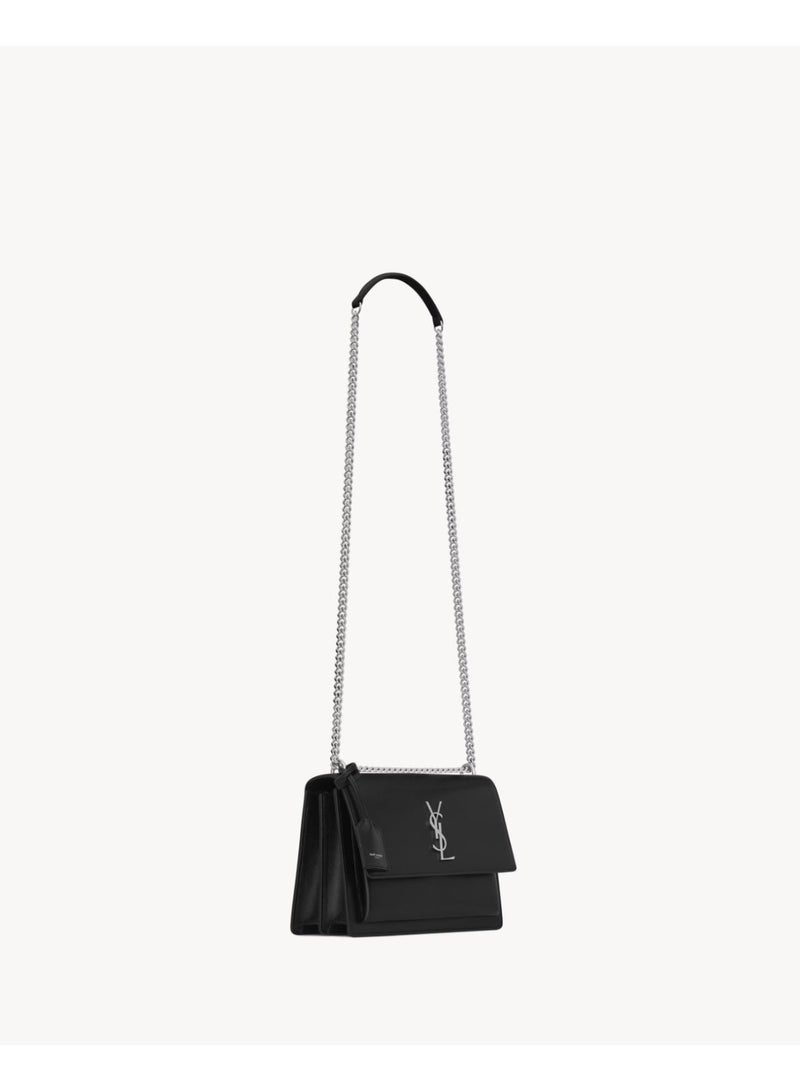 Classic YSL Style Smooth Leather Flap Bag – Luxury Chain Shoulder Crossbody Handbag for Women – Elegant Magnetic Closure Daily Office & Travel Bag - Image 2