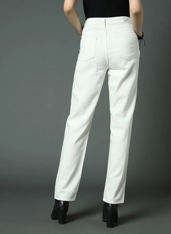 HIGH STAR Women White Jeans