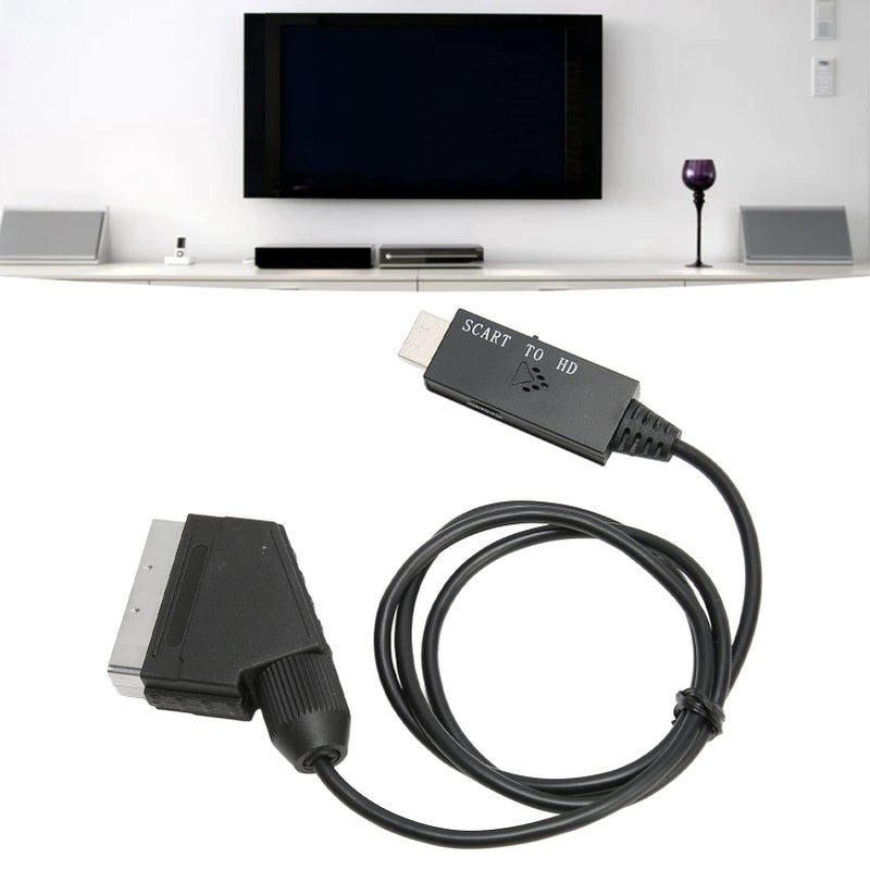 محول من Scart إلى HDMI 1080P عالي الدقة يعمل بالطاقة عبر USB لتلفزيون وصندوق الاستقبال، سهل التركيب - Image 3