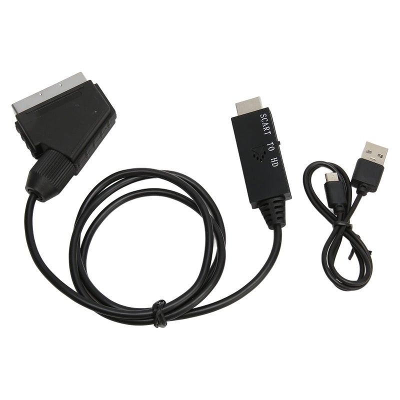 محول من Scart إلى HDMI 1080P عالي الدقة يعمل بالطاقة عبر USB لتلفزيون وصندوق الاستقبال، سهل التركيب - Image 2