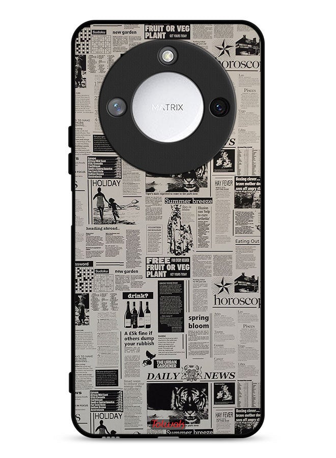Tolwak Honor X9c Smart 5G Protective Case Cover Newspaper Recording - Image 1