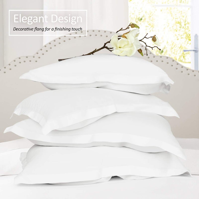 Nestl مجموعة وسادة Nestl Soft Pillow shams من 2 - أغطية وسادة الألياف الدقيقة المزدوجة - حالات وسادة أسرّة ذات طراز فند  - Image 3