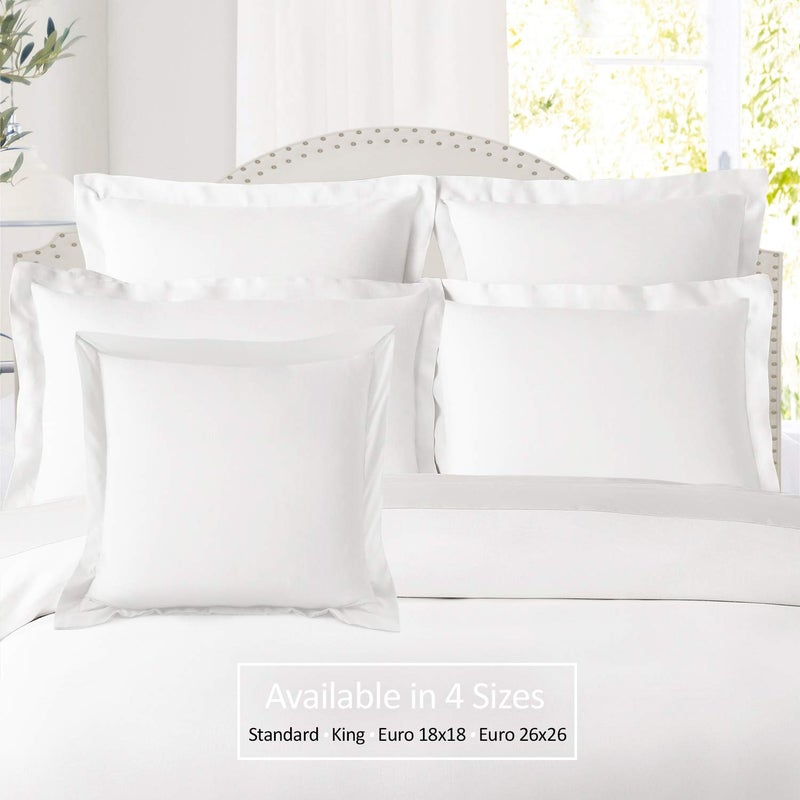 Nestl مجموعة وسادة Nestl Soft Pillow shams من 2 - أغطية وسادة الألياف الدقيقة المزدوجة - حالات وسادة أسرّة ذات طراز فند  - Image 2