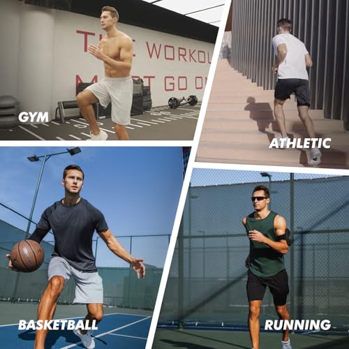 BOOJO 7 Pack Mens Athletic Shorts - Gym Basketball Running Workout Quick Dry Black Shorts with Pockets for Casual Performance - Image 4