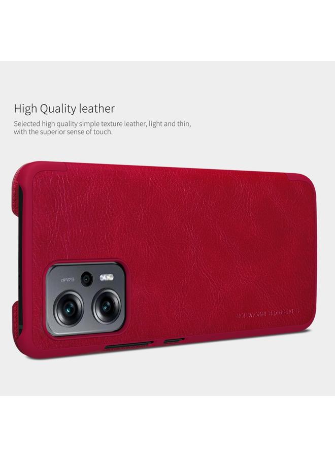 Nillkin Case For Xiaomi Redmi Note 11T Pro/11T Pro+ 5G/Poco X4 GT 5G QIN Series Crazy Horse Texture Leather Phone Case - Image 5