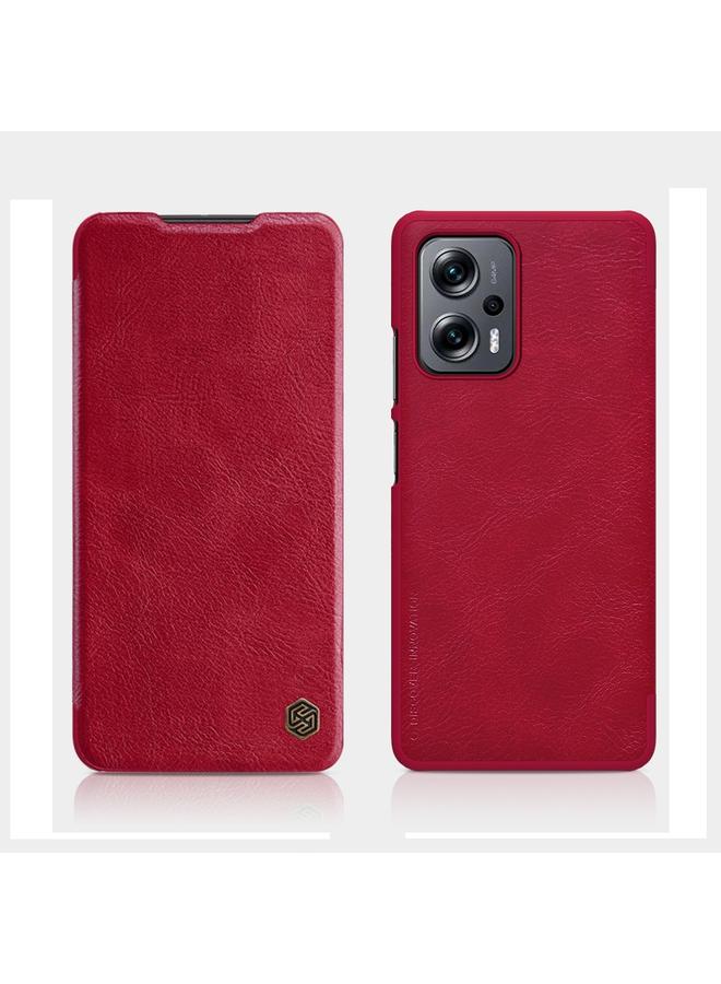 Nillkin Case For Xiaomi Redmi Note 11T Pro/11T Pro+ 5G/Poco X4 GT 5G QIN Series Crazy Horse Texture Leather Phone Case - Image 1