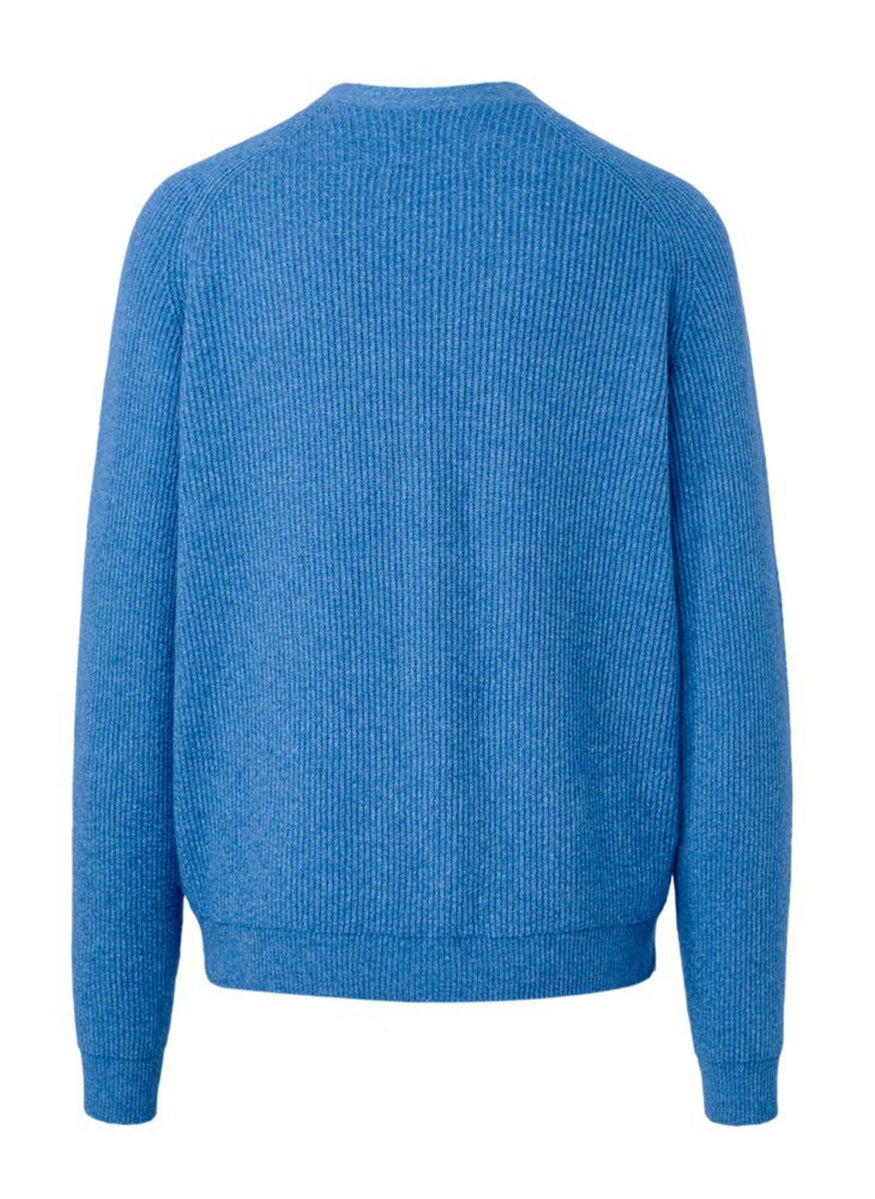 Tchibo - Women V-Neck Knitted Cardigan, Blue - Image 1