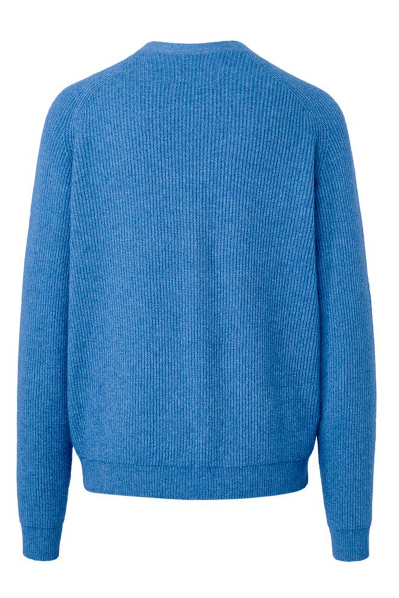 Tchibo Women V-Neck Knitted Cardigan, Blue - Image 3