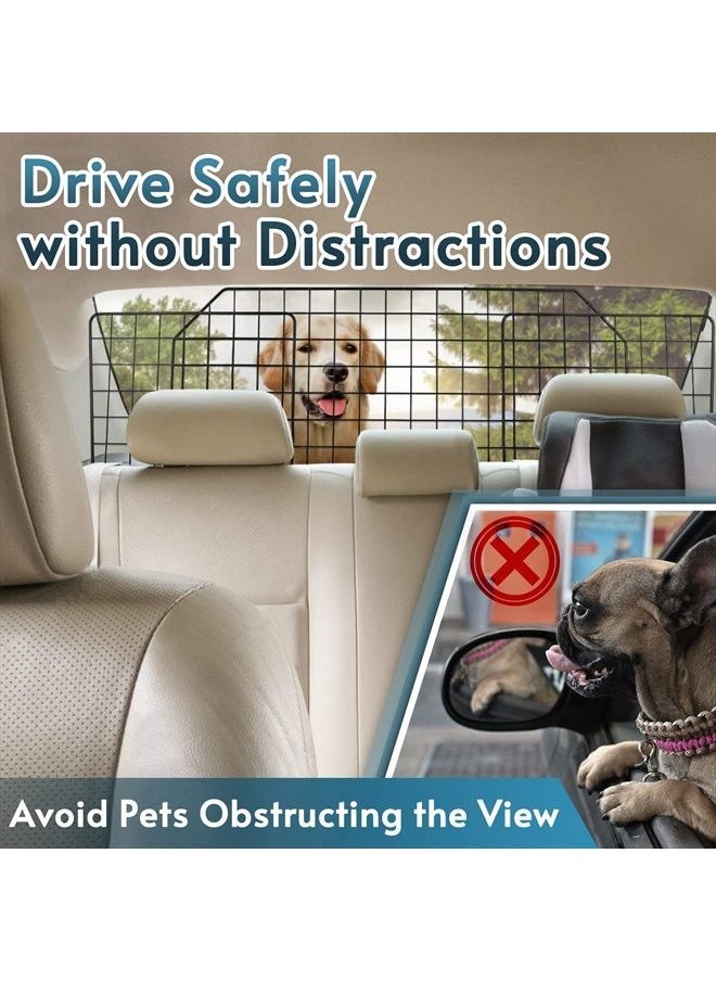 Rabbitgoo - Dog Car Barrier for SUVs, Large Pet Car Gate Divider Cargo Area, Adjustable Pet SUV Barriers Universal-Fit, Heavy-Duty Wire Mesh Dog Car Guard,Van Vehicles Dogs Car Accessories Safety Travel - Image 1