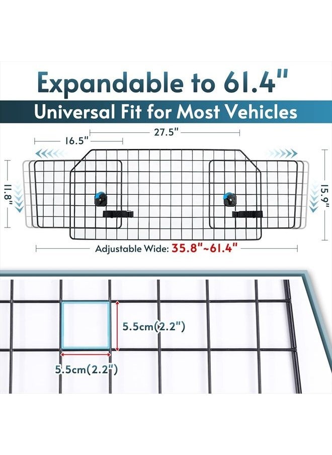 Rabbitgoo - Dog Car Barrier for SUVs, Large Pet Car Gate Divider Cargo Area, Adjustable Pet SUV Barriers Universal-Fit, Heavy-Duty Wire Mesh Dog Car Guard,Van Vehicles Dogs Car Accessories Safety Travel - Image 1
