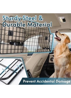 Rabbitgoo Dog Car Barrier for SUVs, Large Pet Car Gate Divider Cargo Area, Adjustable Pet SUV Barriers Universal-Fit, Heavy-Duty Wire Mesh Dog Car Guard,Van Vehicles Dogs Car Accessories Safety Travel  - Image 5