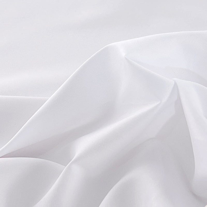 Lirex 2-Pack Twin Size Flat Sheet Set, Ultra-Soft Brushed 1800 Microfiber, Breathable & Wrinkle-Free, Machine Washable (White) - Image 3
