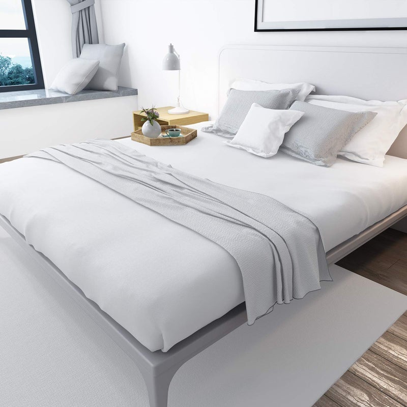 Lirex 2-Pack Twin Size Flat Sheet Set, Ultra-Soft Brushed 1800 Microfiber, Breathable & Wrinkle-Free, Machine Washable (White) - Image 5
