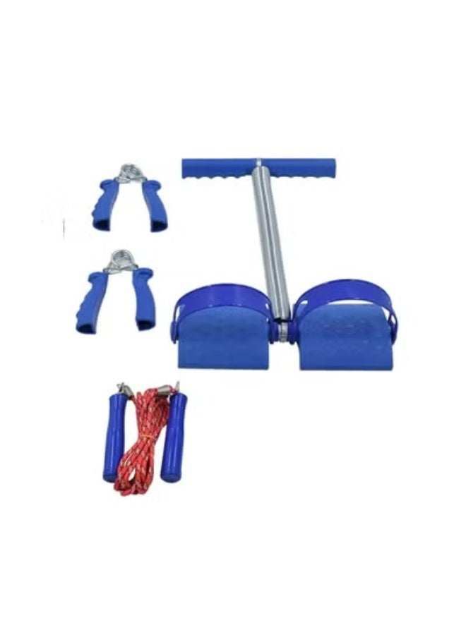 رونق مجموعة أدوات رياضية منزلية متكاملة: جهاز تمرين البطن والمعدة، حبل قفز، ومقبض تمارين اليد (عدد 2) - مثالية للياقة البدنية وتقوية العضلات" العاب جيم_ العاب رياضيه - العاب بدنية -ادوات تمارين البطن. - Image 1