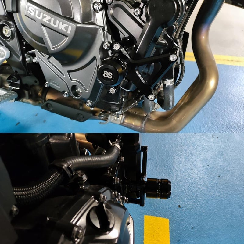 velospeed GSX-8S Motorcycle Frame Anti-Collision Slider Crash Protection (Black-Blue) - Image 4