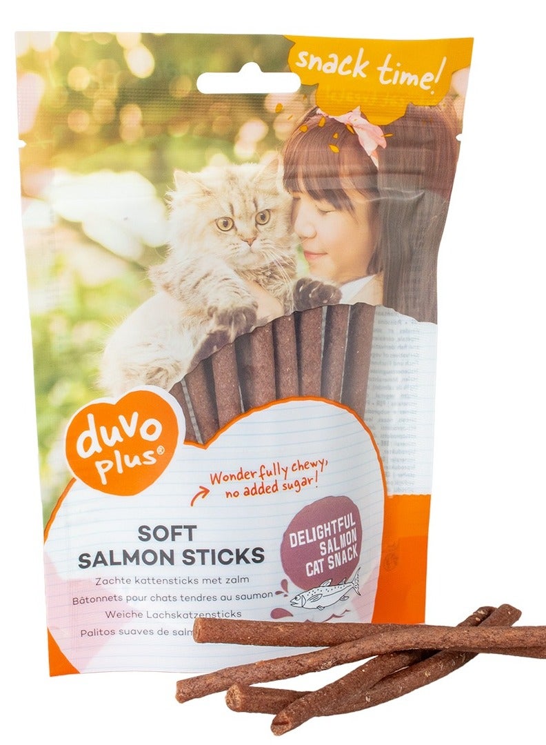 Duvo Soft Salmon Sticks for Cats 50g - Image 1