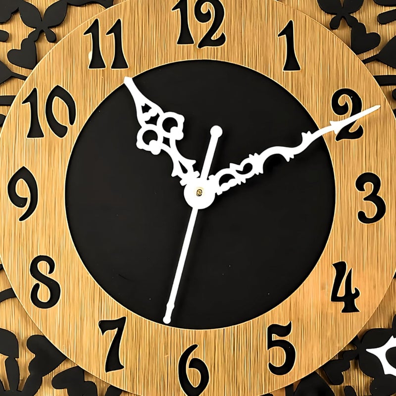 Nozvera 15 Inches Wall Clock for Home Stylish Latest Handcrafted Wooden Silent Non Ticking Antique Wall Clock Decorative Big Size Wall Clock for Home Living Room Bedroom Hall Office - Image 3