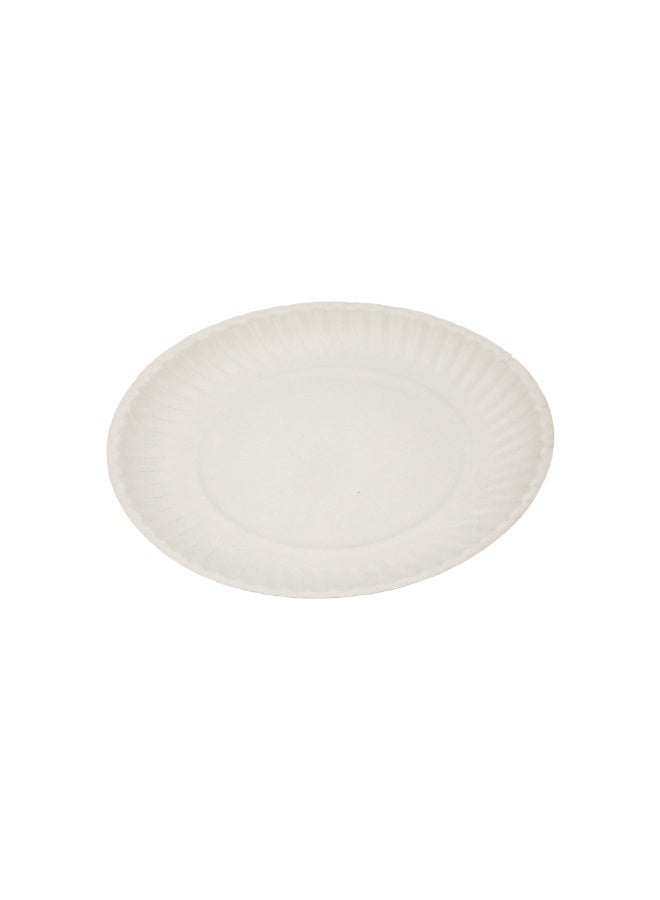 ideal pack Paper Plates | Disposable & Sturdy Plates for Parties, Events, Picnics & Daily Use | Grease-Resistant, Food Safe | Available in Packs of 100 White, Eco-Friendly Option 7 Inch - Image 4