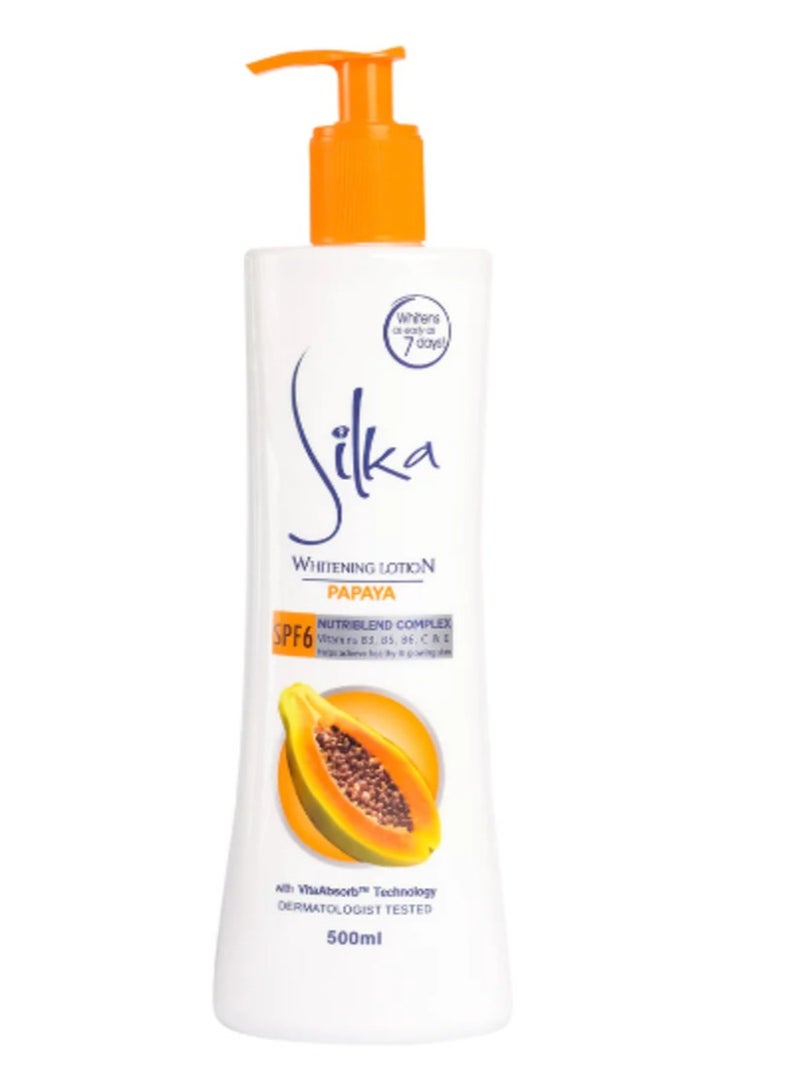 Silka Silka Skin Whitening Body Lotion With Papaya 500ml 