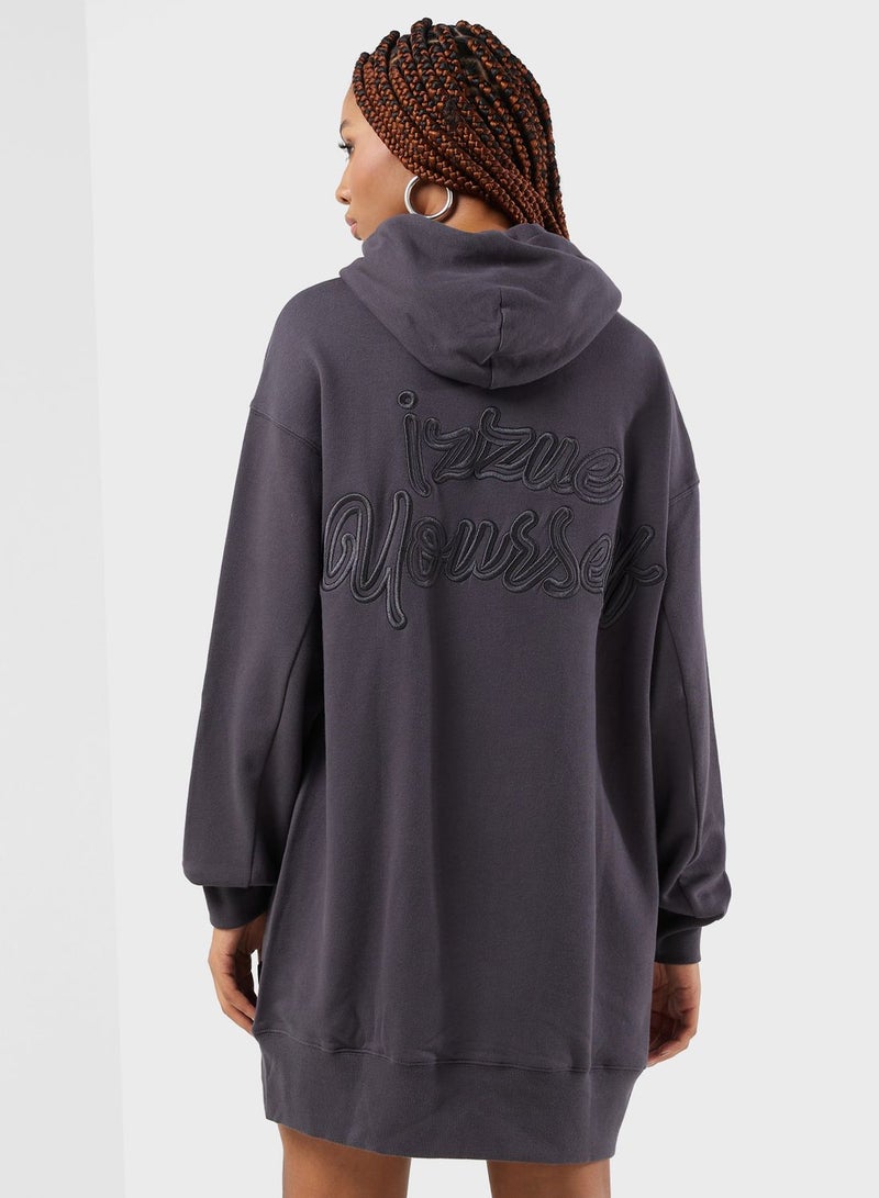 izzue Down Logo Hoodie  - Image 2