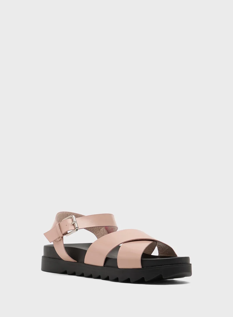 جلاموروس Casual Cross Strap Flat Sandals