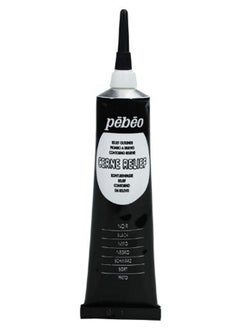 Pebeo Vitrail Cerne Relief Dimensional Paint 37 Ml Tube With Nozzle Black Packaging May Vary 1.25 Fl Oz (Pack Of 1)  - Image 1