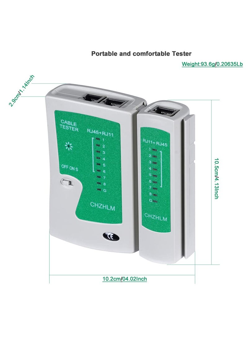CHZHLM CHZHLM Updated Network Cable Tester LAN Cable Test Support POE Network Cable Tool for RJ45RJ11RJ12CAT5CAT6UTP Ethernet Cable Fireproof Material  - Image 2