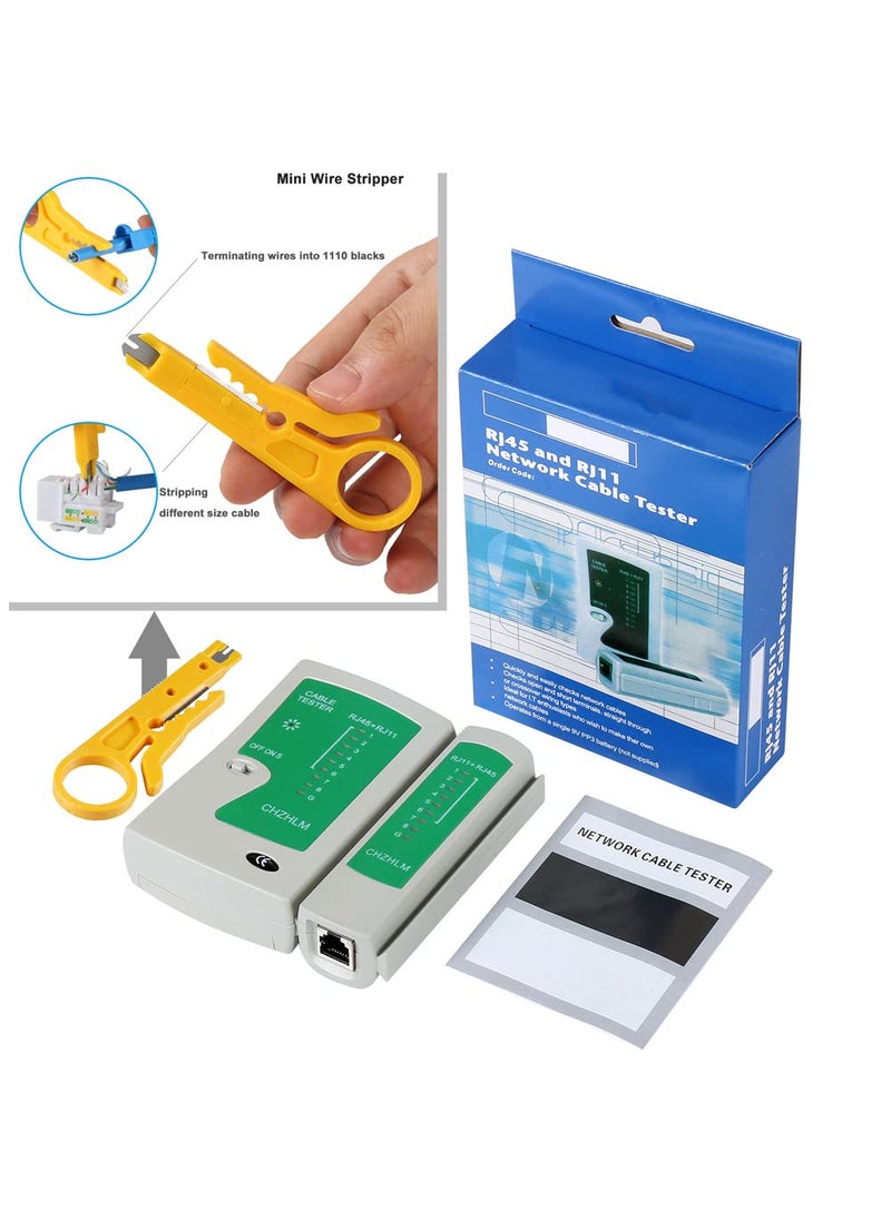 CHZHLM CHZHLM Updated Network Cable Tester LAN Cable Test Support POE Network Cable Tool for RJ45RJ11RJ12CAT5CAT6UTP Ethernet Cable Fireproof Material  - Image 5