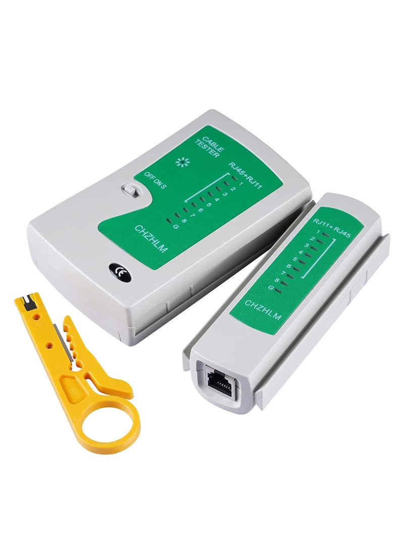 CHZHLM CHZHLM Updated Network Cable Tester LAN Cable Test Support POE Network Cable Tool for RJ45RJ11RJ12CAT5CAT6UTP Ethernet Cable Fireproof Material  - Image 1