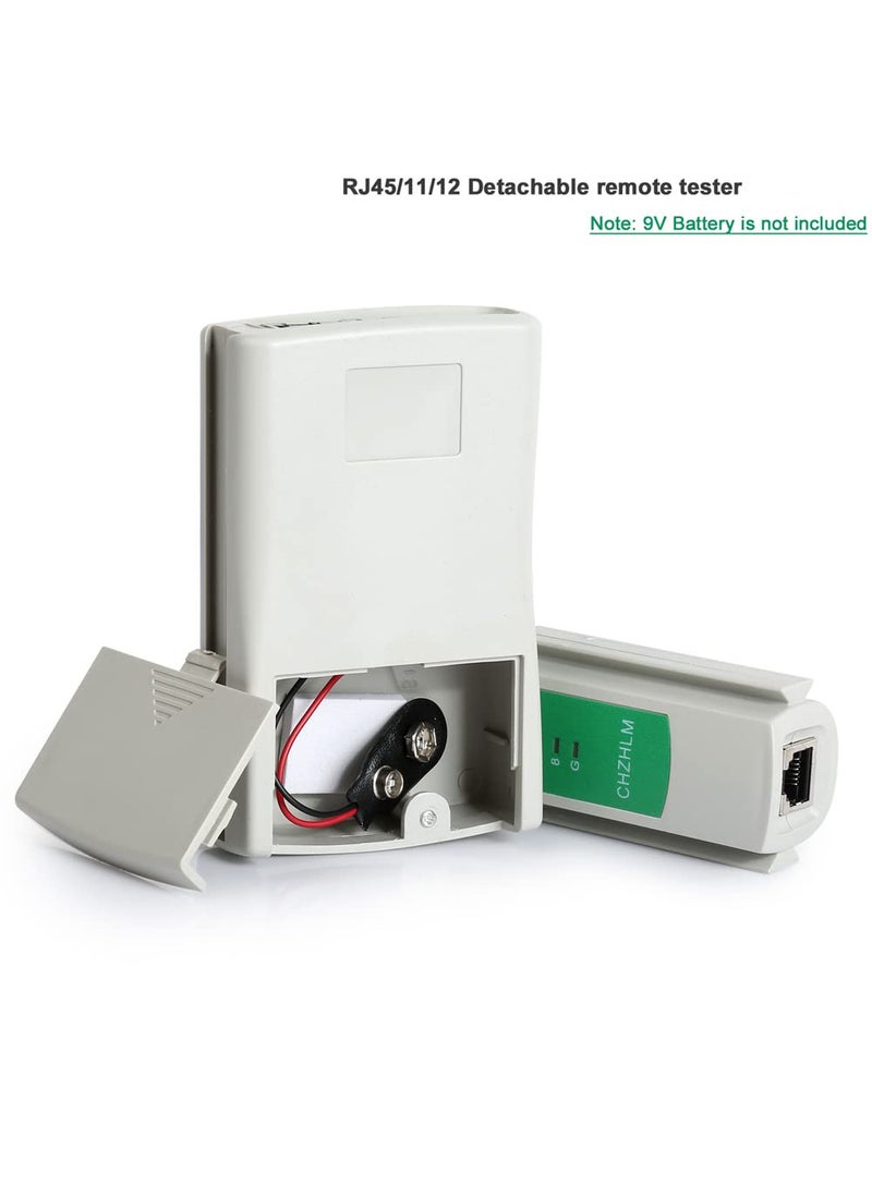 CHZHLM CHZHLM Updated Network Cable Tester LAN Cable Test Support POE Network Cable Tool for RJ45RJ11RJ12CAT5CAT6UTP Ethernet Cable Fireproof Material  - Image 4