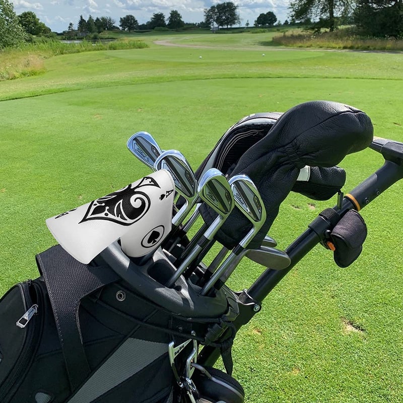 barudan golf غطاء رأس مضرب البوكر إيس بليد المغناطيسي - غطاء مضرب جولف أبيض للرجال يناسب مضارب سكوتي كاميرون وبينغ - Image 2