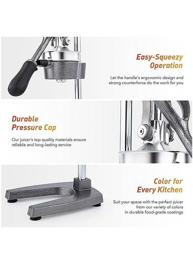 Generic - Commercial Grade Citrus Juicer Professional Hand Press Manual Fruit Juicer Metal Juice Squeezer Heavy Duty Orange Juicer Citrus Orange - Image 1