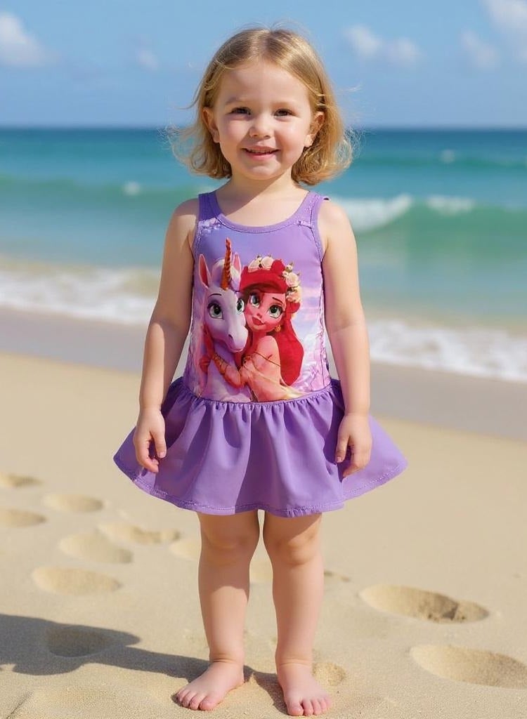 مايوه بناتي بدلة  مقاس سنتين ضد المياه - Image 1