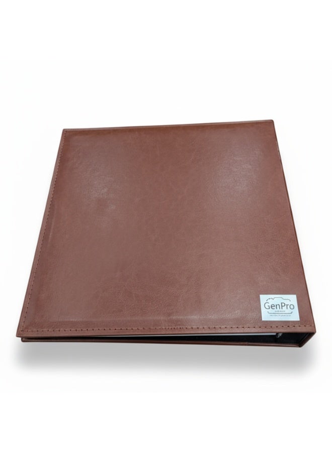 GenPro Self Adhesive Paper Album Scrapbook Photo Album Fashion Personality Scrapbook Wedding Anniversary Photo Album (Brown) - Image 4