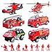 FANELEQU 14 Pcs Fire Truck with Firefighter Toy Set Mini Diecast Fire Engine Car Mini Rescue Emergency Vehicle Playset for Kid Boy Girl Birthday Christmas Party Favors - Image 2