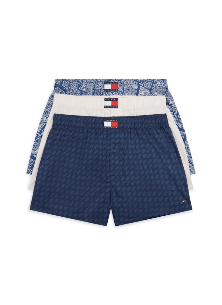 TOMMY HILFIGER 3-Pack Heritage Logo Poplin Boxer Shorts - Image 1