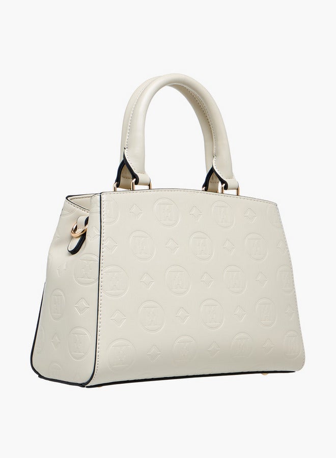 ELLE Monogram Embossed Tote Bag with Double Handle - Image 4