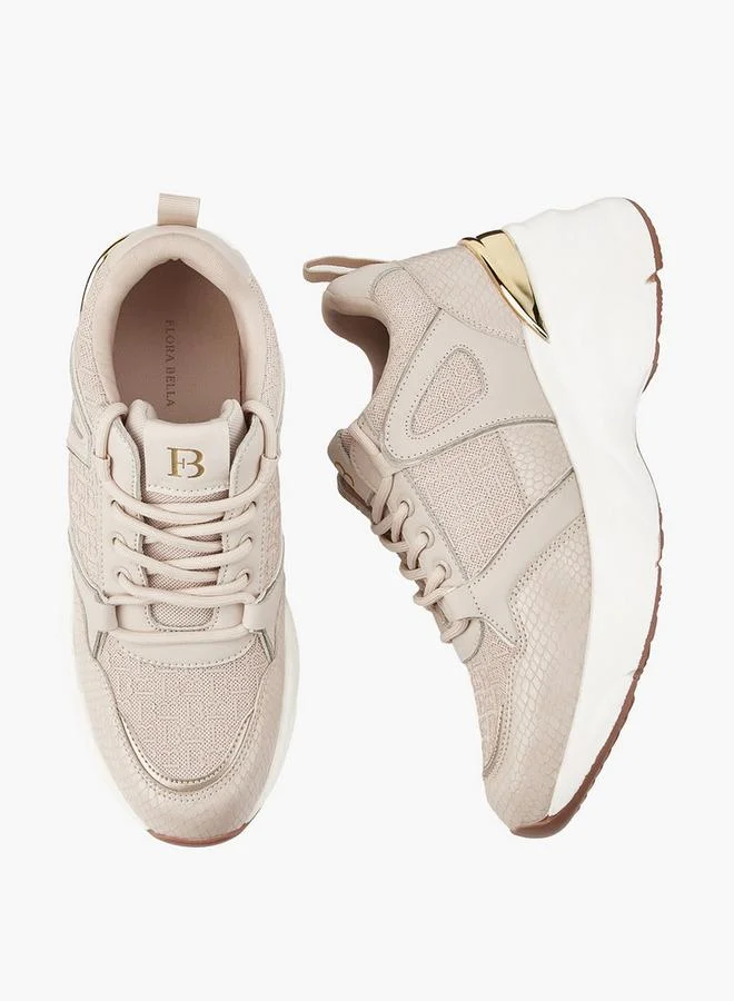 فلورا بيلا من شو إكسبرس Panelled Lace-Up Sneakers