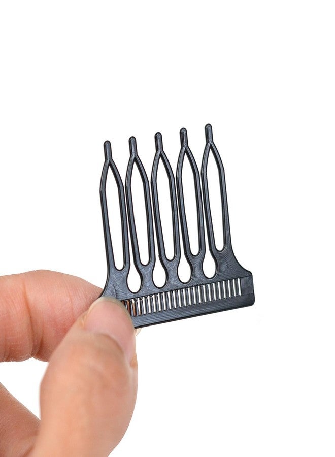 YTBYT 30 Pcs Hair Combs Black Plastic Clips 5-teeth Wig Combs for Lace Wigs Cap Making Wigs Accessories Styling Tools - Image 3