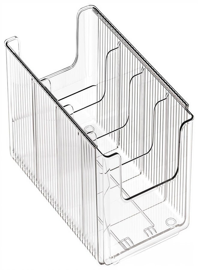 goucrro Foldable Storage Bins, Clear Expandable Boxes for Organizing, Adjustable from 9.65-16.93" Drawer Organizers Separators Dividers for Bedroom Kitchen Utensils Tools Closet - Image 1