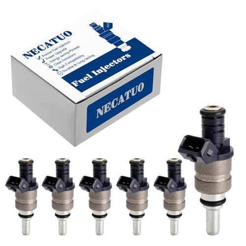 NECATUO Set of 6 Fuel Injectors Compatible with BMW 330Ci 330i 330xi X5 530i X3 Z4 Z3 L6 30L Replaces FJ663 13537546245 - Image 1